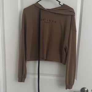 Brown 'C'est La Vie Paris' Women's Hoodie